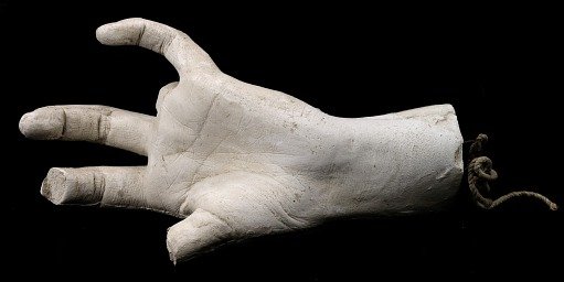 Cast of an Unidentified Woman's Left Hand, Fingers Arched (thumb and ring finger missing)