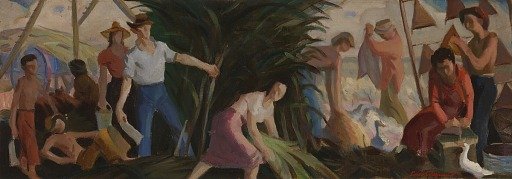 The Harvest (mural study, Abbeville, Louisiana Post Office)