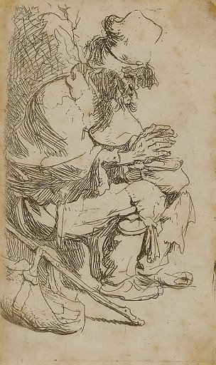 Beggar Warming His Hands
