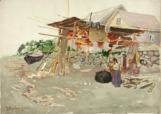 Salmon Drying, Indian Village, Alaska
