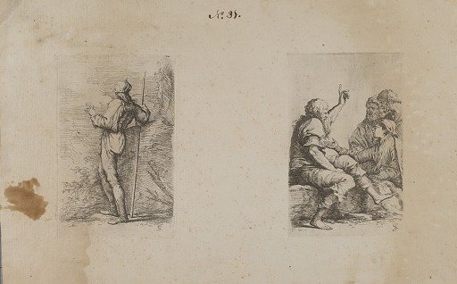 (Figurine Series) Helmeted Man Looking Left