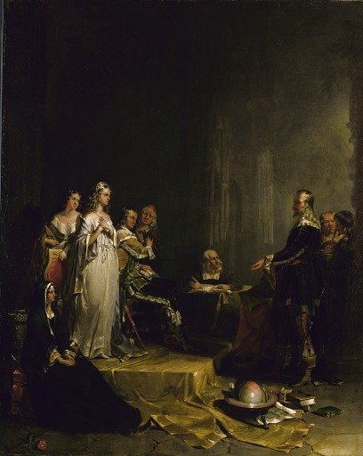 Columbus before the Queen