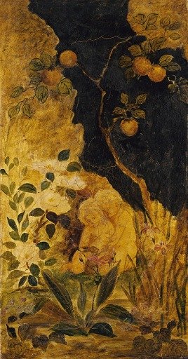 Panel for a Screen: Children Playing with a Rabbit