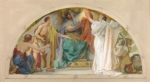 Firm Belief--Truth, Boldness, Self-Reliance (study for over-door, Old Senate Office Building)