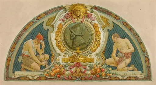 Mining (study for lunette, Old Senate Office Building)
