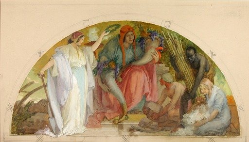 Wealth of the Soil (study for lunette, Old Senate Office Building)