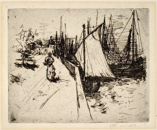 Woman on the Quay, Honfleur