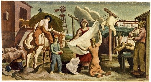 Farm Life (mural study?)