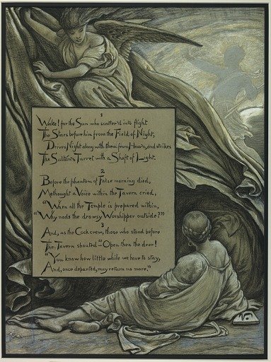 (Illustration for Rubáiyát of Omar Khayyám) The Awakening