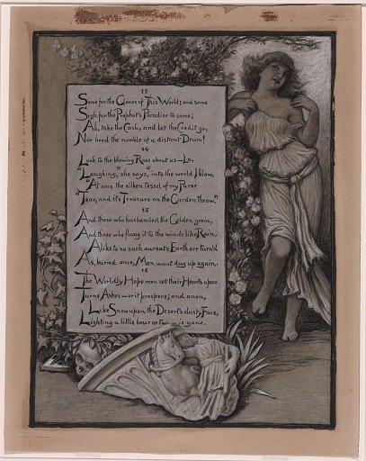 (Illustration for Rubáiyát of Omar Khayyám) The Blowing Rose