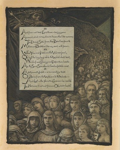 (Illustration for Rubáiyát of Omar Khayyám) Death's Review