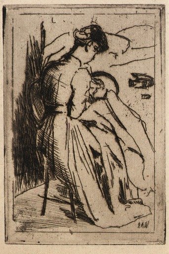 Woman Embroidering