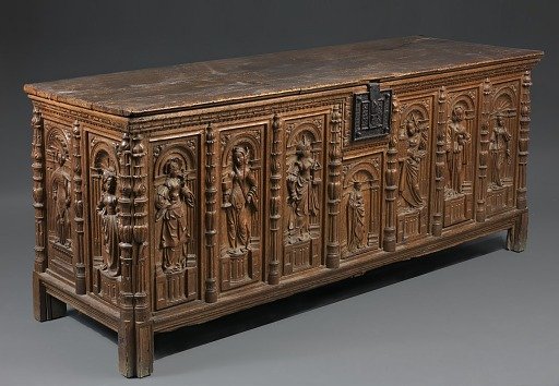 French Gothic Wooden Chest