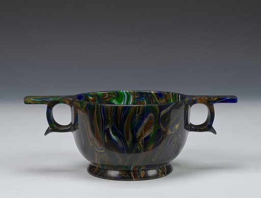 Ancient Roman--Style Skyphos (Two-Handled Wine Cup)