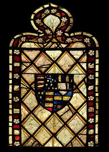 Grisaille Panel with the Arms of Edmond Mortimer and His Wife Philippa