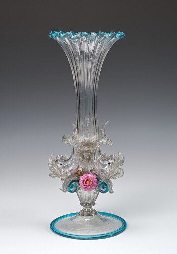 Vase with Dolphins and Flowers