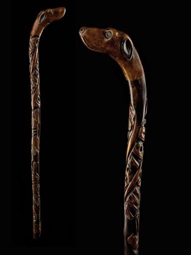 Cane inscribed THIS CANE CUT OFF 7 P. B. F. VA