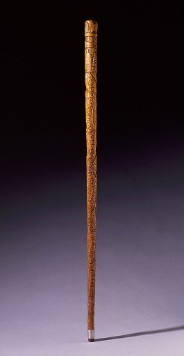 Cane inscribed THIS CANE WAS CUT NEAR JEFFERSONS TOMB