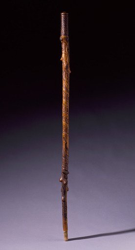 Cane inscribed THY ROD AND THY STAFF--THEY COMFORT ME