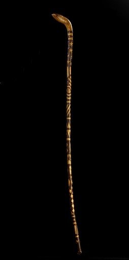 Cane with Cut-Bark Designs