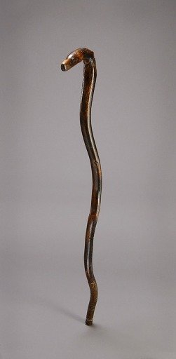 Cane with Dog-Headed Handle
