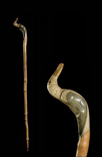 Cane with Seagull-Shaped Handle