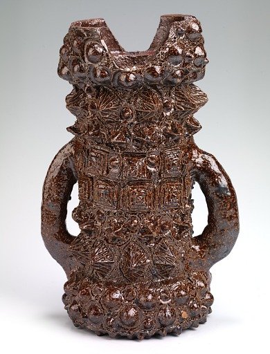 Sewer-Pipe Vase with Applied Decoration
