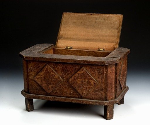 Grain-Painted Box with Diamond Appliques