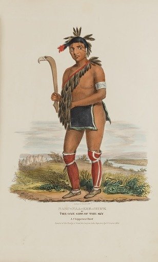 NABU-NAA-KEE-SHICK or The One Side of the Sky, A Chippewa Chief, from The Aboriginal Portfolio
