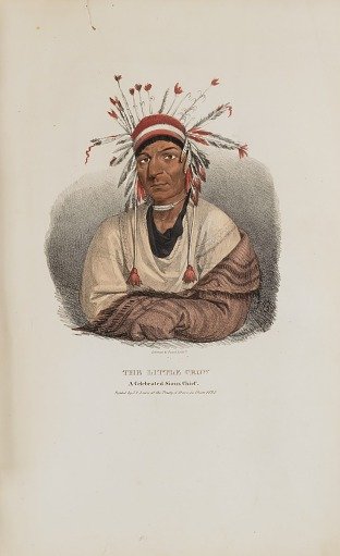 THE LITTLE CROW, A Celebrated Sioux Chief, from The Aboriginal Portfolio