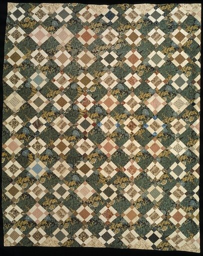 Pieced Quilt (Nine Patch Variation on Point)