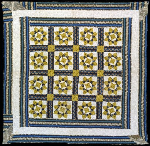 Pieced and appliqued Quilt (Sunflower Variation)