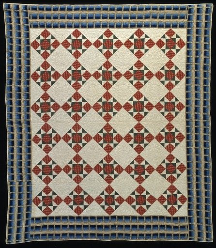 Pieced quilt (Ohio Star)