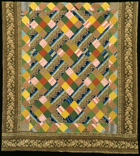 Pieced quilt (Nine Patch on Point)