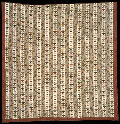 Pieced quilt (Flying Geese)