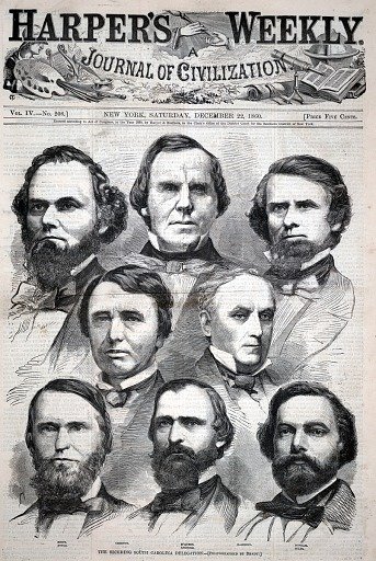 The Seceding South Carolina Delegation, from Harper's Weekly, December 22, 1860