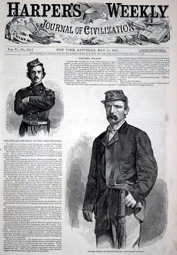 Colonel Wilson, of Wilson's Brigade, from Harper's Weekly, May 11, 1861
