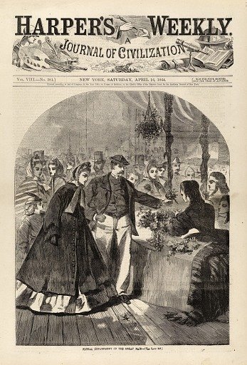 Floral Department of the Great Fair, from Harper's Weekly, April 16, 1864