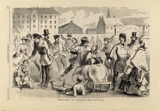 Skating at Boston, from Harper's Weekly, March 13, 1859