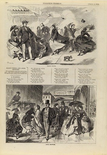 March Winds/April Showers, from Harper's Weekly, April 2, 1859