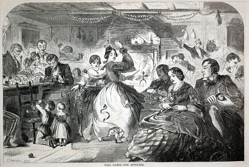 Fall Games--The Apple-Bee, from Harper's Weekly, November 26, 1859