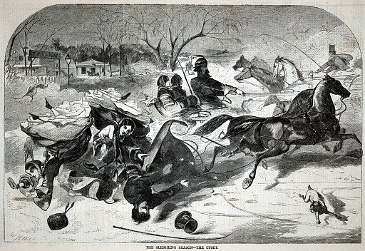 The Sleighing Season--The Upset, from Harper's Weekly, January 14, 1860