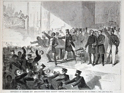 Expulsion of Negroes and Abolitionists from Tremont Temple, Boston, Massachusetts, on December 3, 1860, from Harper's Weekly, December 15,1860