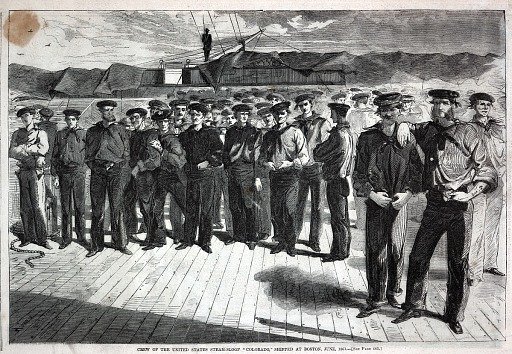 Crew of the United States Steam-Sloop "Colorado" Shipped at Boston, from Harper's Weekly, July 13, 1861