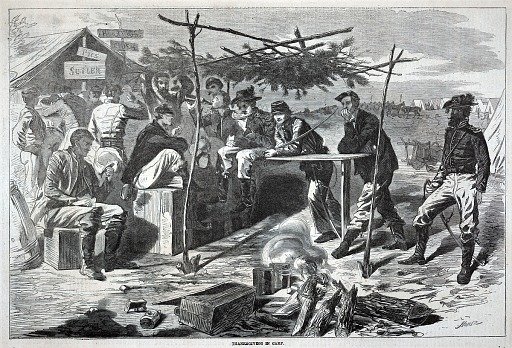 Thanksgiving in Camp, from Harper's Weekly, November 29, 1862