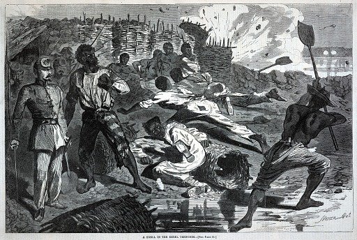 A Shell in the Rebel Trenches, from Harper's Weekly, January 17, 1863