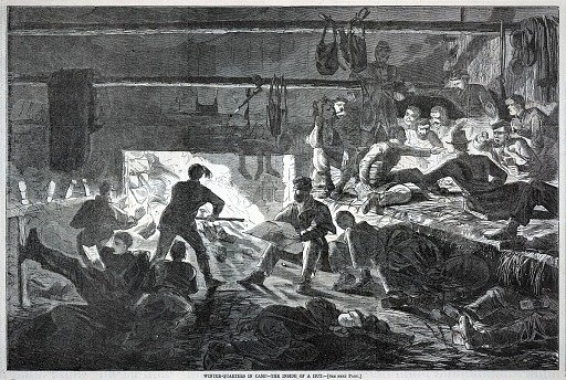 Winter-quarters in Camp--The inside of a Hut, from Harper's Weekly, January 24, 1863