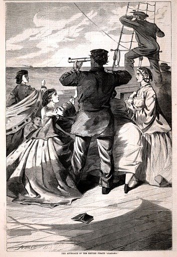 The Approach of the British Pirate "Alabama", from Harper's Weekly, April 25, 1863
