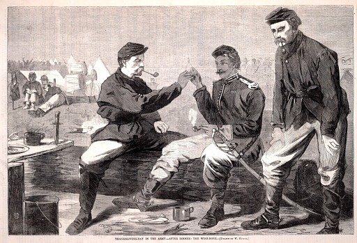 Thanksgiving Day in the Army--After Dinner: The Wish-bone, from Harper's Weekly, December 3, 1864