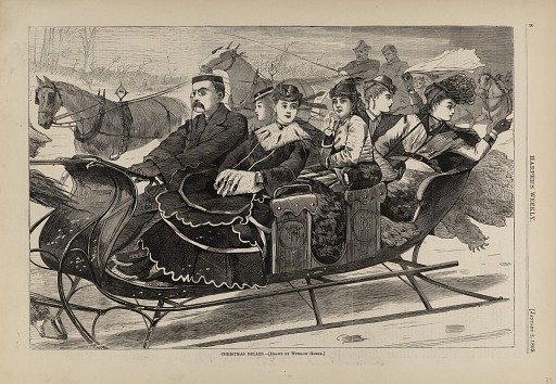 Christmas Belles, from Harper's Weekly, January 2, 1869